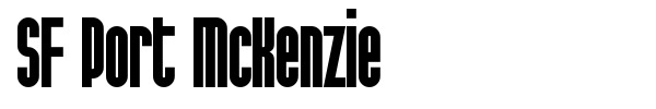 SF Port McKenzie font preview